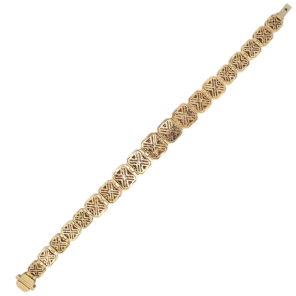 14.8ct Diamond 14k Yellow Gold 8” Bracelet - Image 4