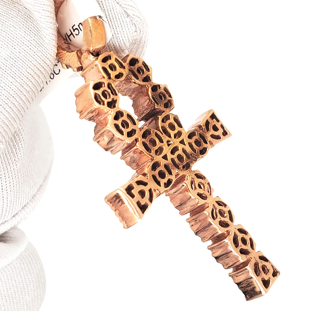 14K Rose Gold 1.8ct Diamond Ankh Pendant - Image 2