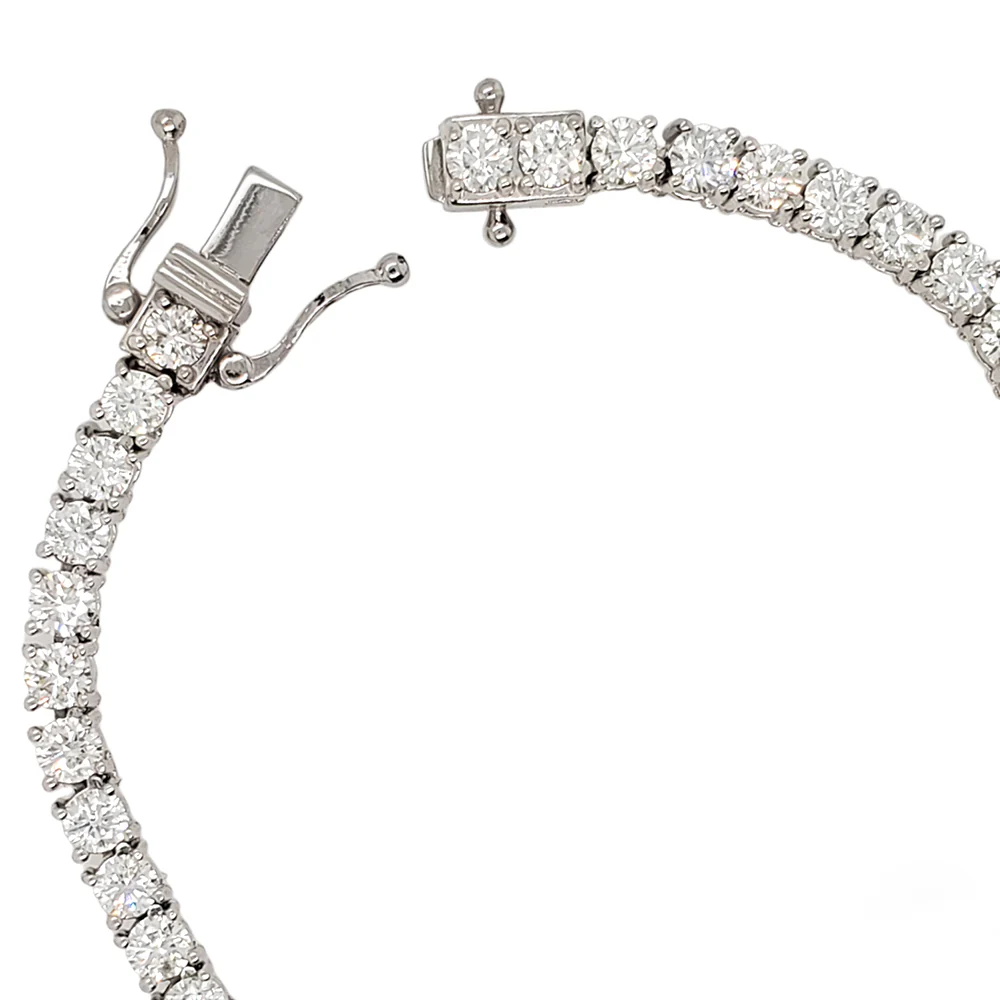 14k White Gold 23ct Tennis Diamond 22" Necklace. - Image 4