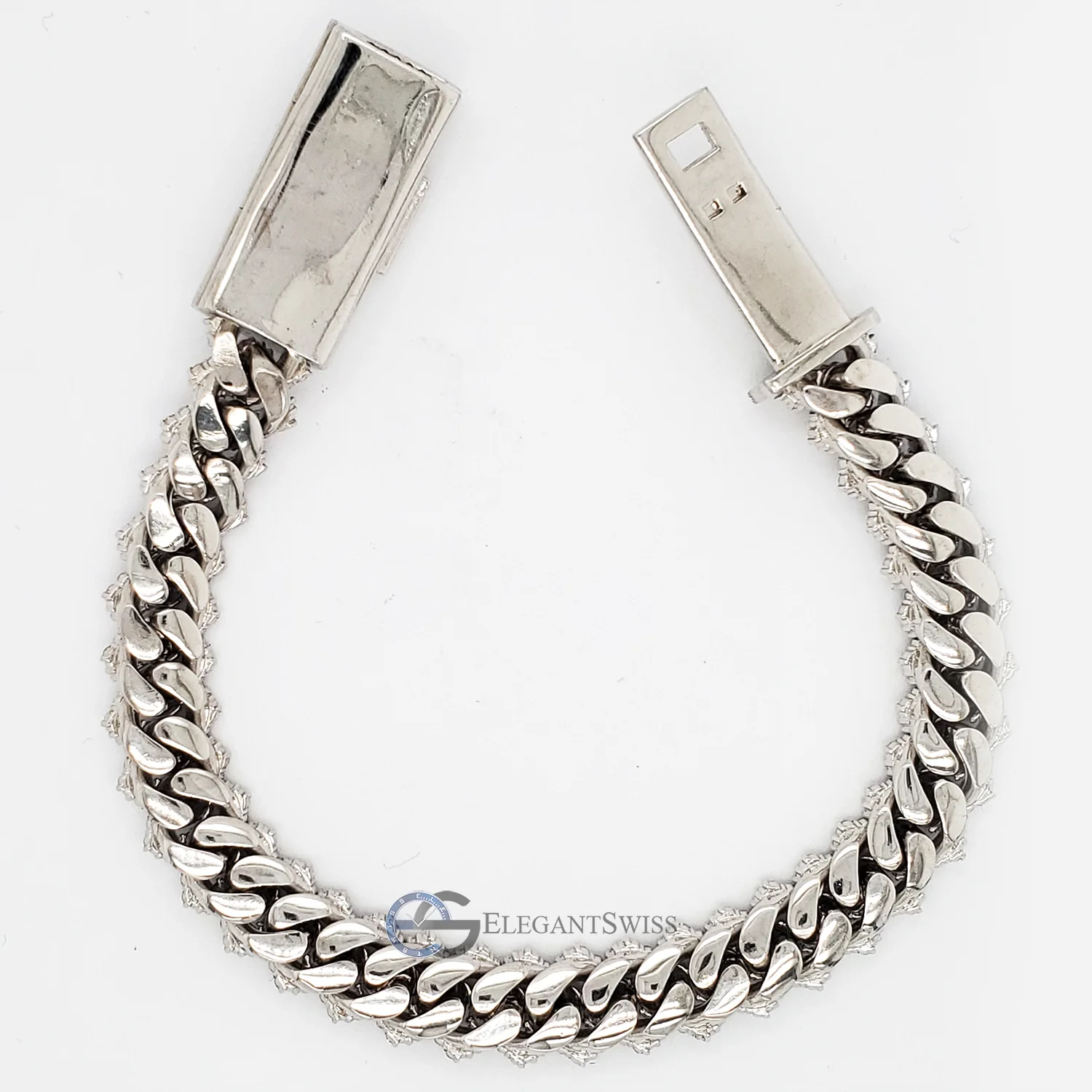 14K White Gold 9.8CT Diamond Miami Cuban Bracelet 10MM 8" - Image 4