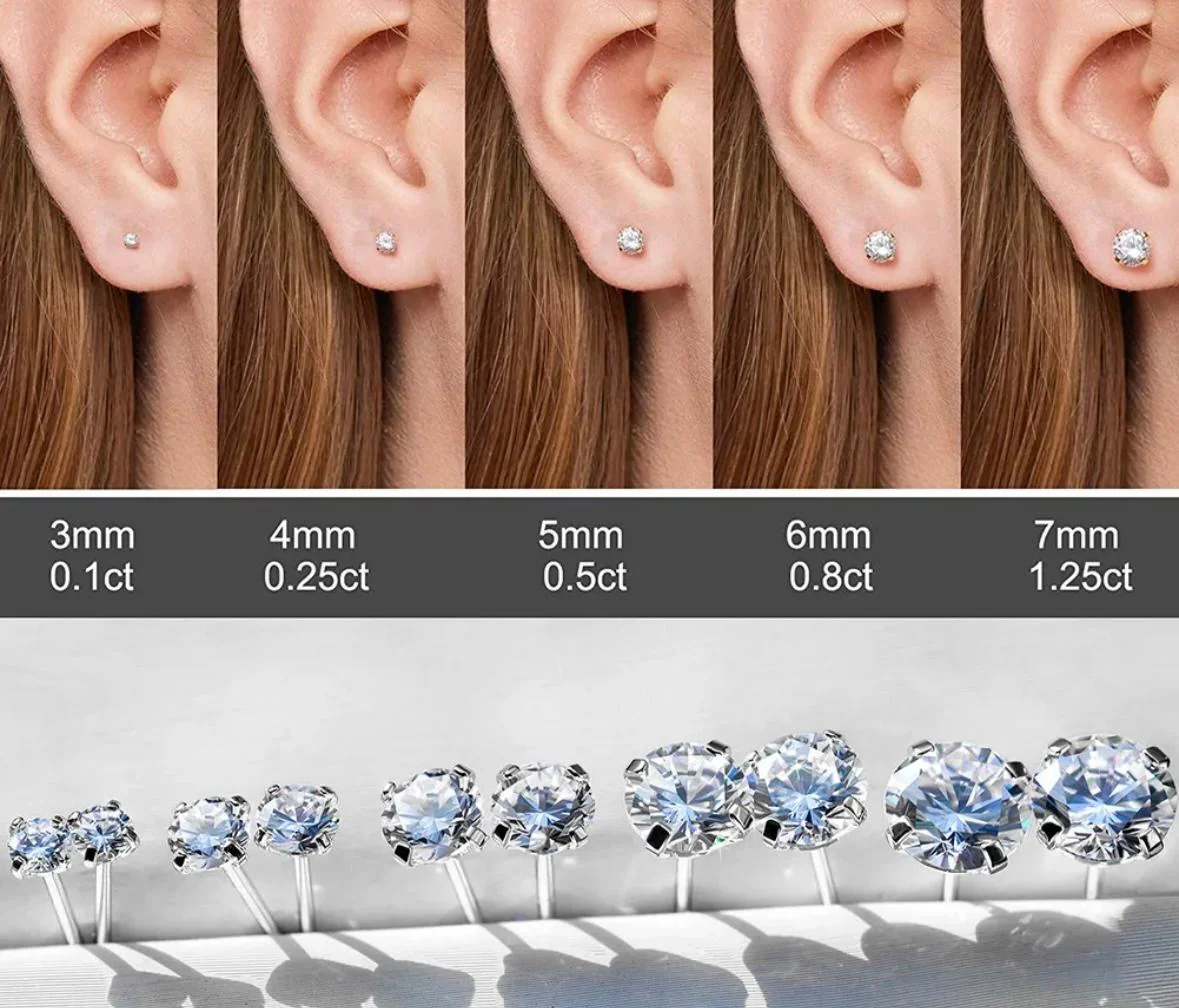 14k White Gold Earrings 1.55ct Lab-Grown Diamonds VS Clarity Certified - Image 5