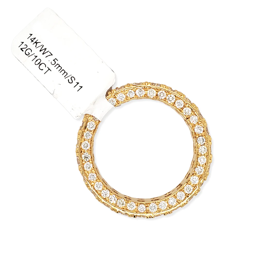 14K Yellow Gold 10CT Diamond Size 11 Ring - Image 3