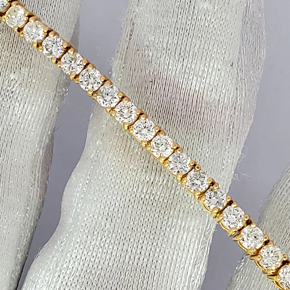 14k Yellow Gold 16.5ct 24" Tennis Diamond Necklace 2.75mm - Image 2