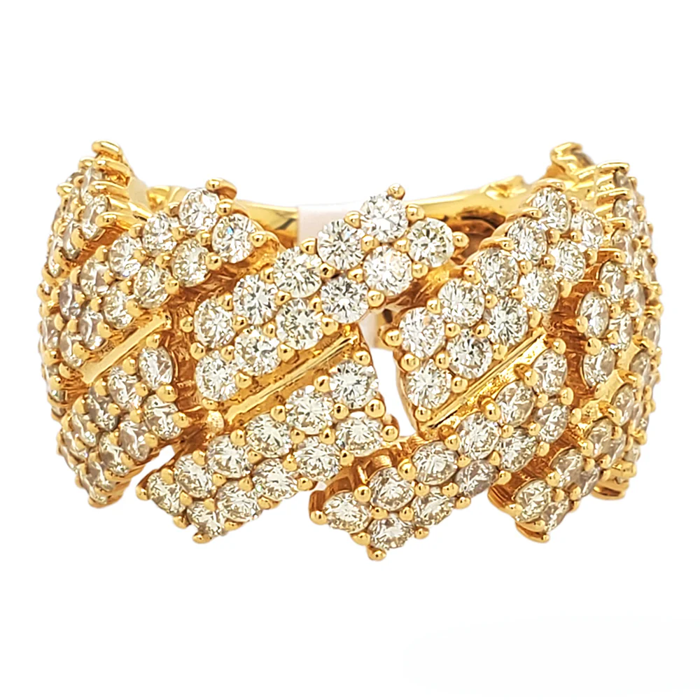 14K Yellow Gold 5.68CT Miami Diamond Cuban Size 10 Ring - Image 2