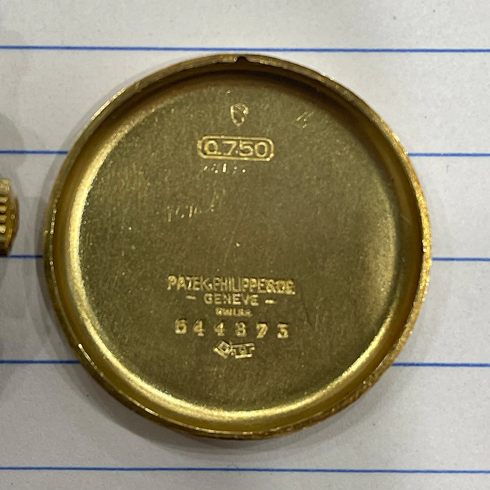 1946 Mint Rare Patek Philippe 18k Yellow Gold Tiffany Dial 130 Breguet Numarals Vintage Chronograph 33mm watch with Archive Paper - Image 6