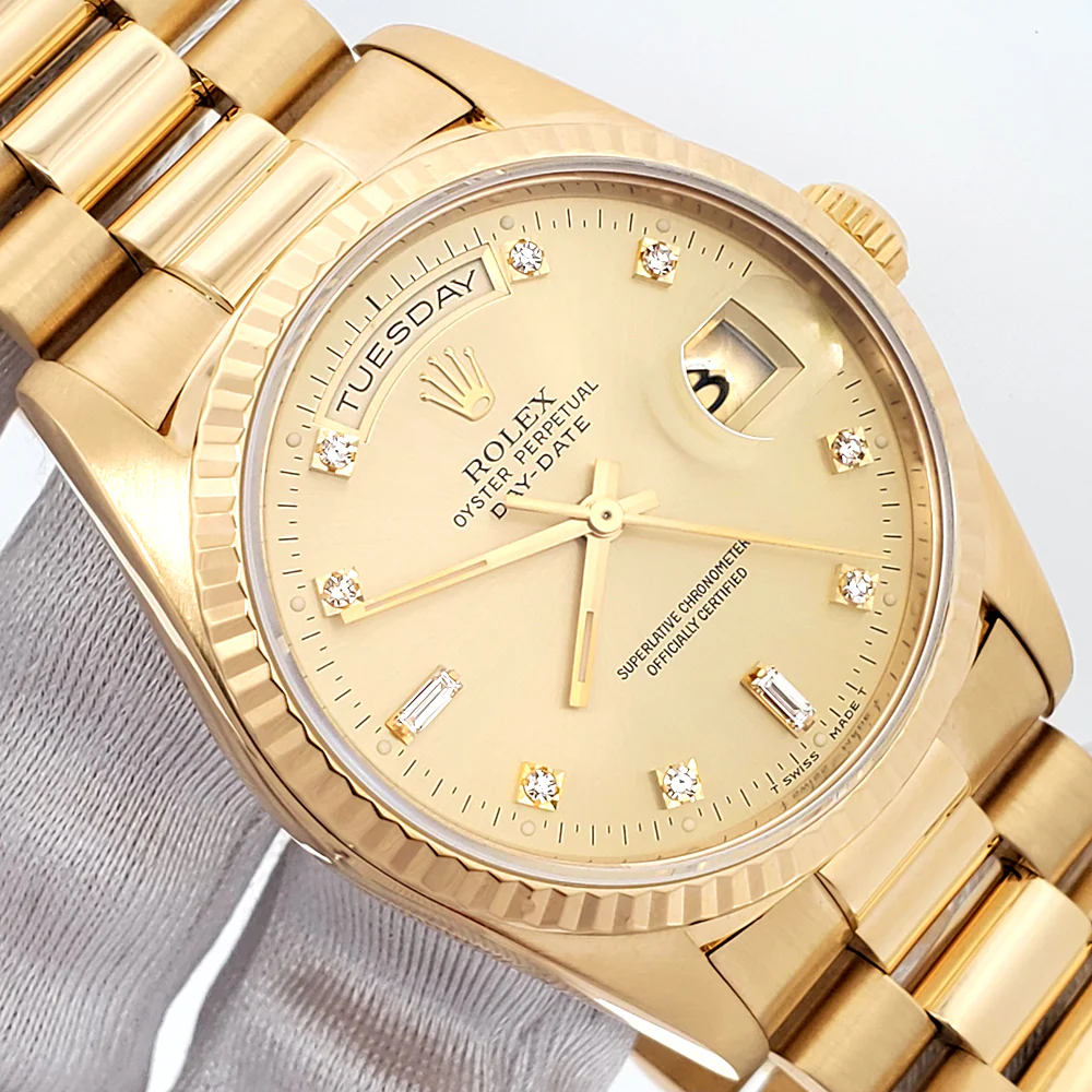 1991 Rolex President Day-Date 36mm Factory Diamond Double-Quick 18238 Box/Apr - Image 2