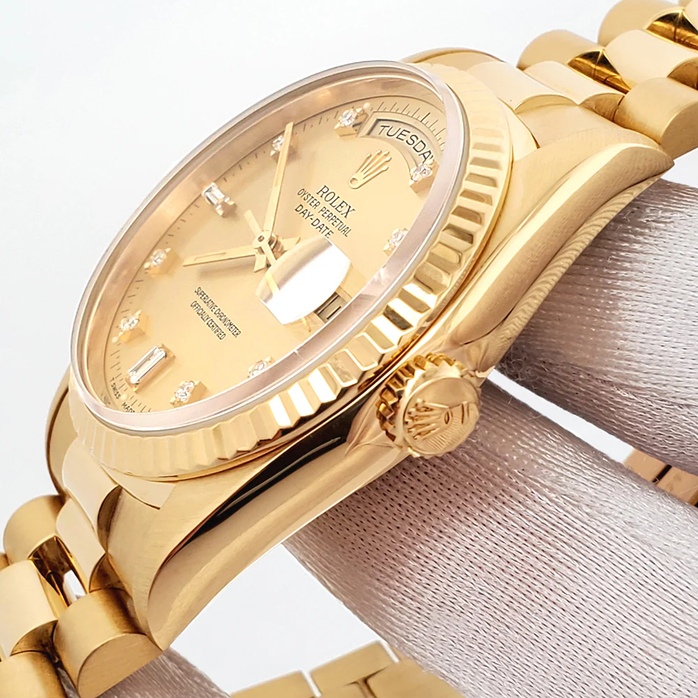 1991 Rolex President Day-Date 36mm Factory Diamond Double-Quick 18238 Box/Apr - Image 3