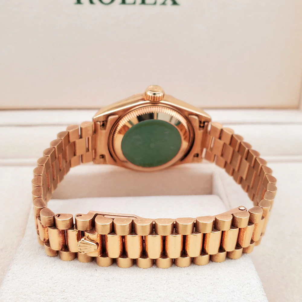 1994 Rolex Datejust President Ladies 26mm Factory Champagne Diamond Dial Yellow Gold Watch 69178 Box Papers - Image 5