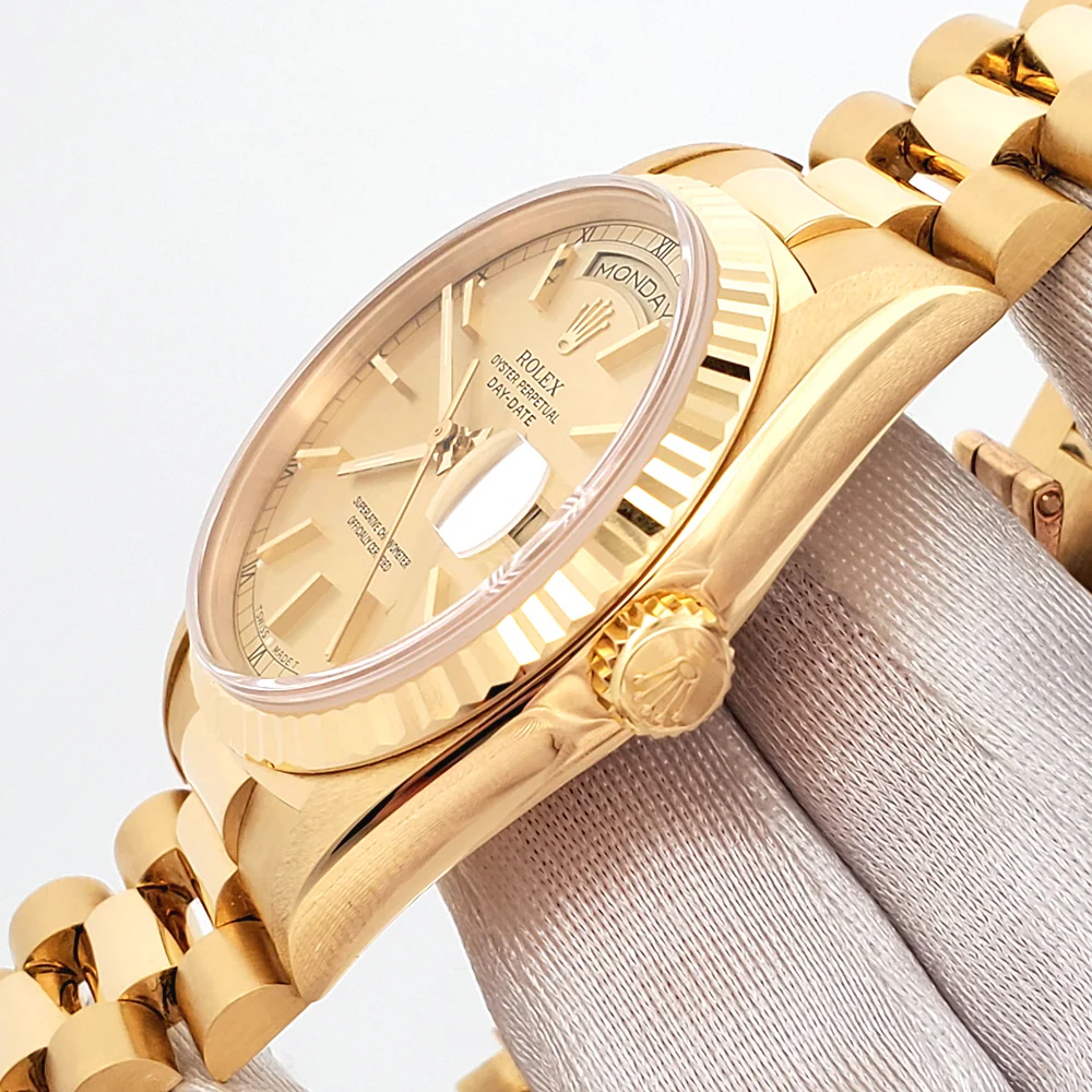 1995 Rolex President Day-Date 36mm 18238 Champagne Dial Double-Quick Gold Watch Box/Apr - Image 3