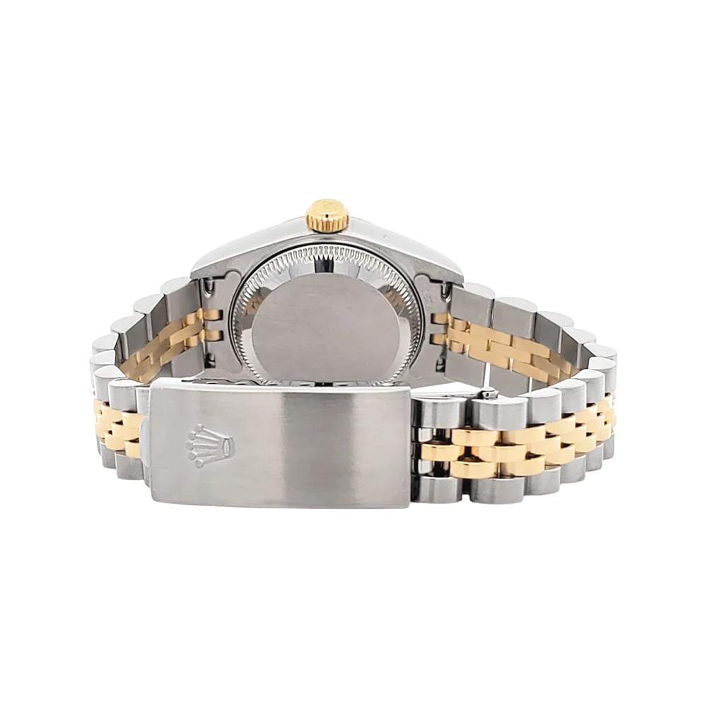 2000 Rolex Datejust 26mm 79173 Silver Index Dial Yellow Gold Fluted Bezel Jubilee Watch - Image 5