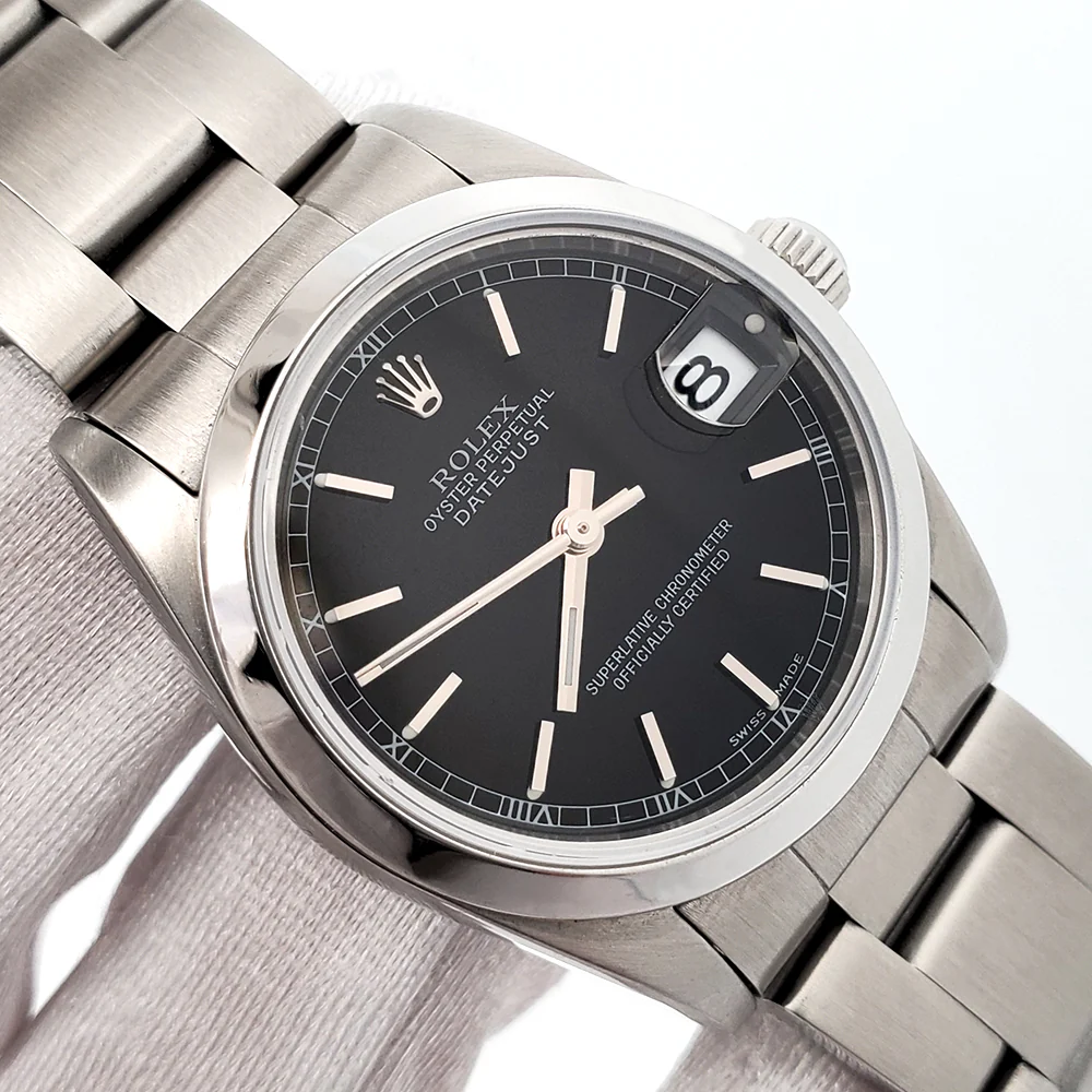 2003 Rolex Datejust 31mm Black Index Steel Oyster Watch 78240 Papers - Image 2