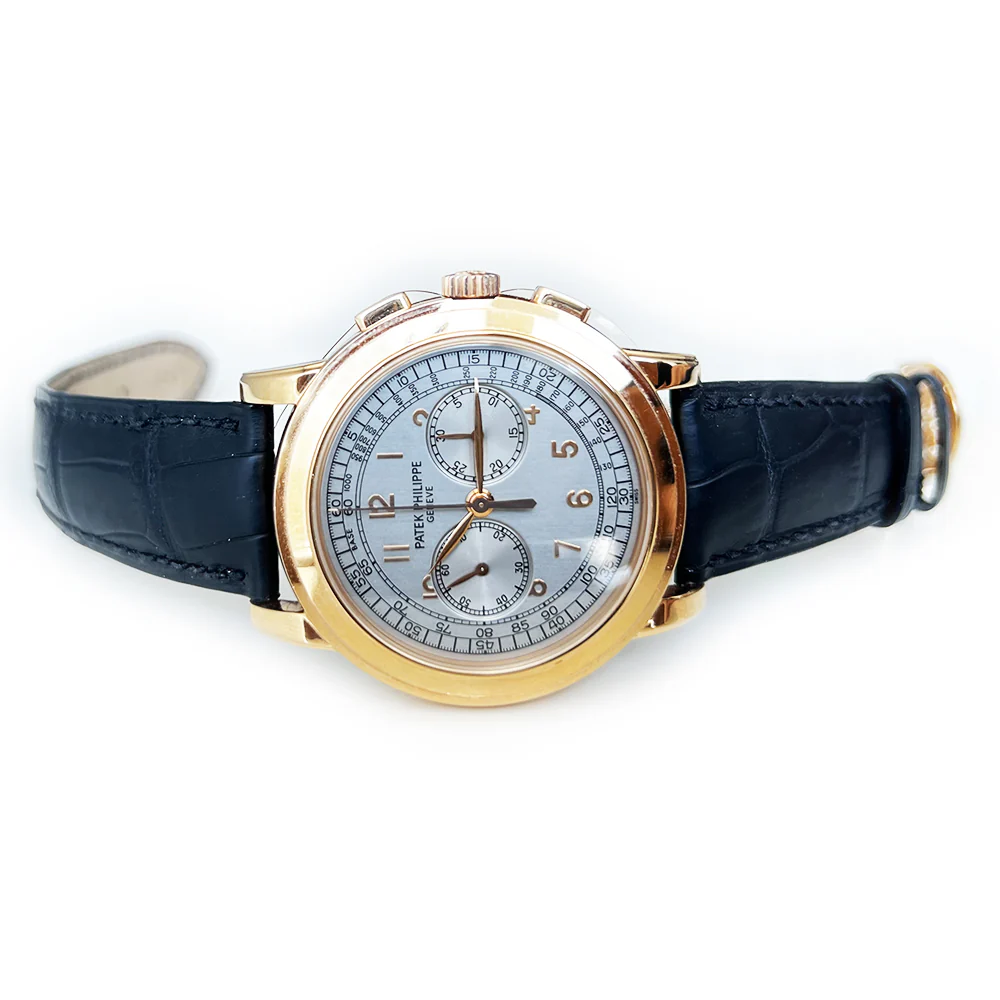 2005 Patek Philippe Complications Chronograph 5070R-001 42mm Rose Gold Silver Dial Manual Winding w/ Box&Papers - Image 8