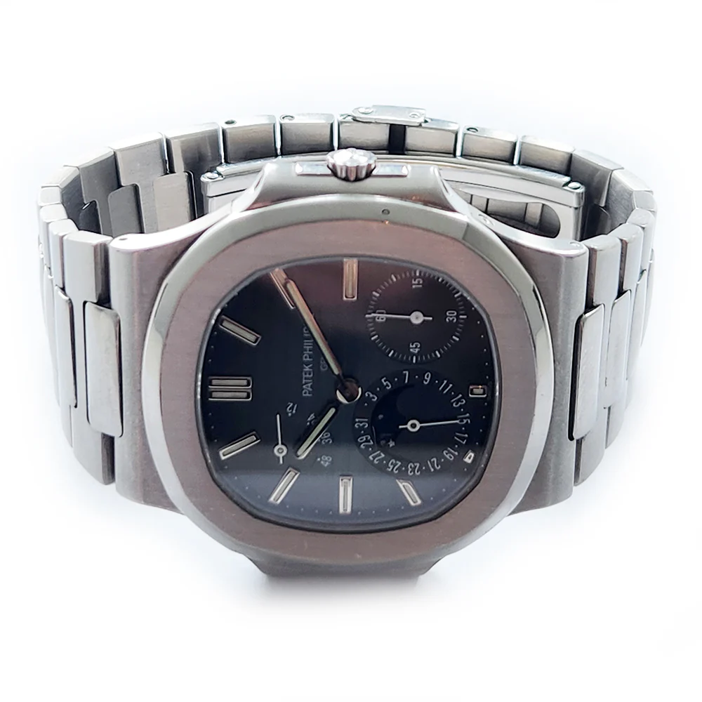 2005 Patek Philippe Nautilus Moon Phase Stainless Steel 3712/1A-001 38mm watch with 2019 Archive Papers - Image 3