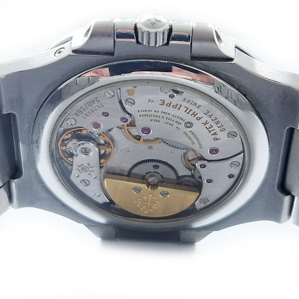 2005 Patek Philippe Nautilus Moon Phase Stainless Steel 3712/1A-001 38mm watch with 2019 Archive Papers - Image 5