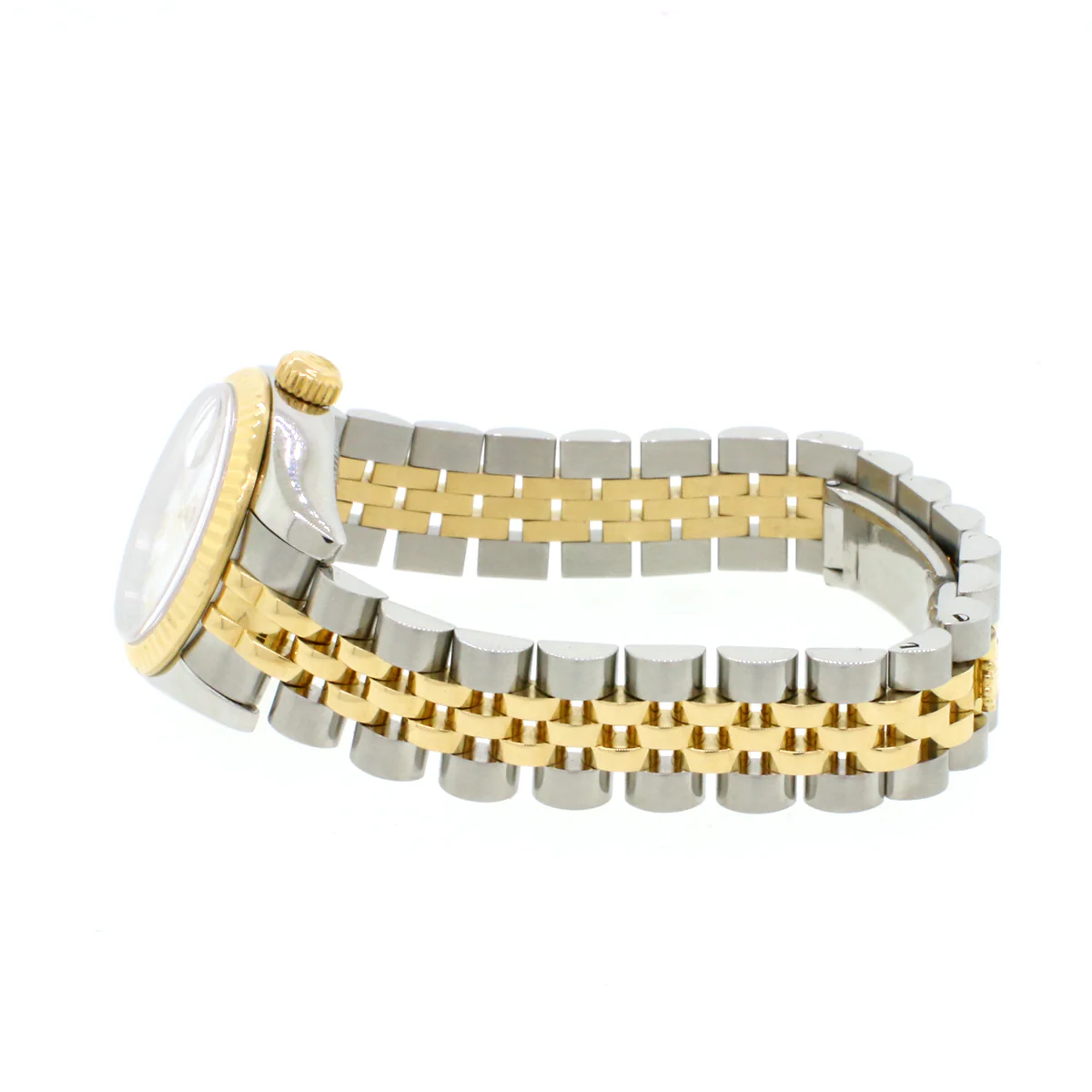 2005 Rolex Datejust Ladies 2-Tone 18K Yellow Gold/Steel 26MM Factory White Roman Dial Jubilee Watch 179173 Box Papers - Image 6