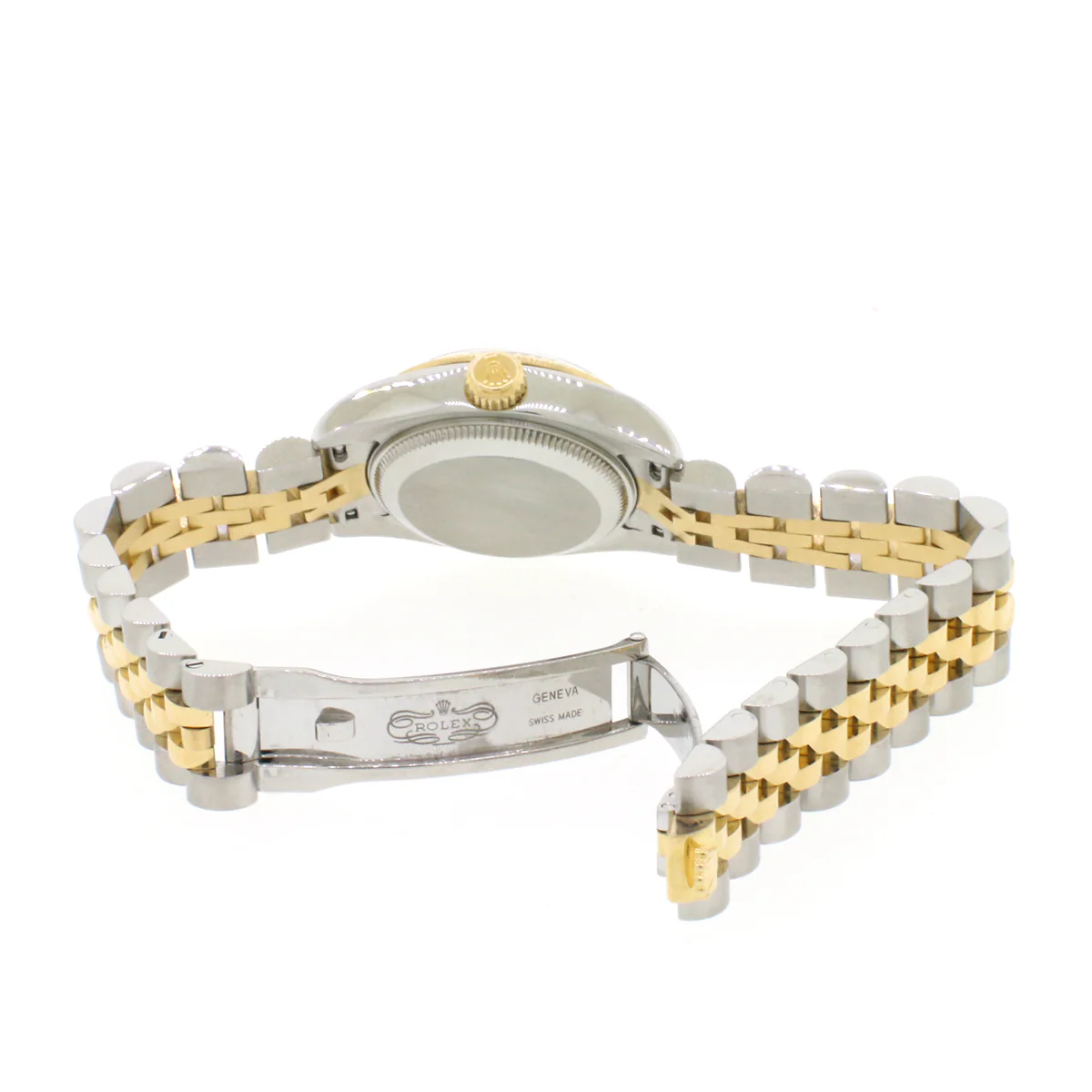 2005 Rolex Datejust Ladies 2-Tone 18K Yellow Gold/Steel 26MM Factory White Roman Dial Jubilee Watch 179173 Box Papers - Image 9