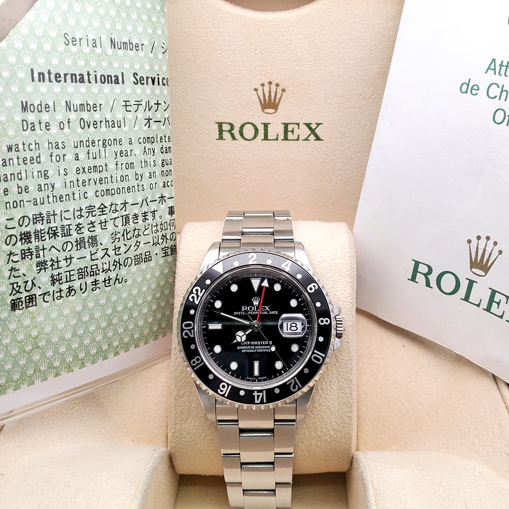 2005 Rolex GMT-Master II 40mm Steel Watch 16710 Papers/Service Papers - Image 3