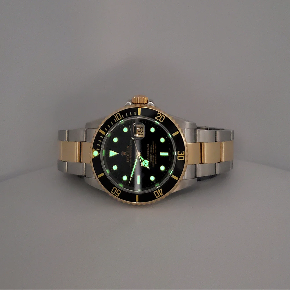 2008 Rolex Submariner Date 16613 Yellow Gold/Steel Black Dial 40mm Watch Box Papers - Image 8