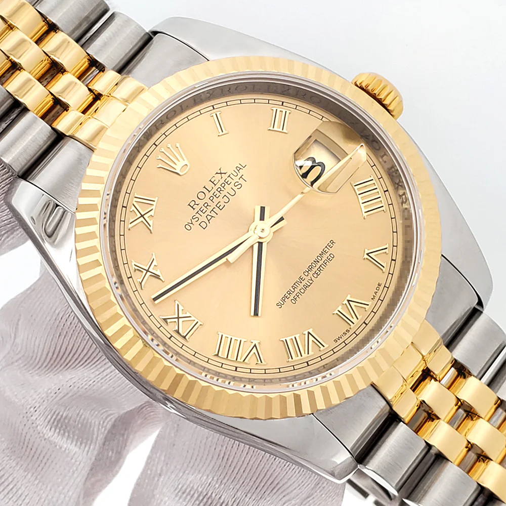 2011 Rolex Datejust 116233 2-Tone Champagne Roman Dial Jubilee 36mm Watch Box Papers - Image 2