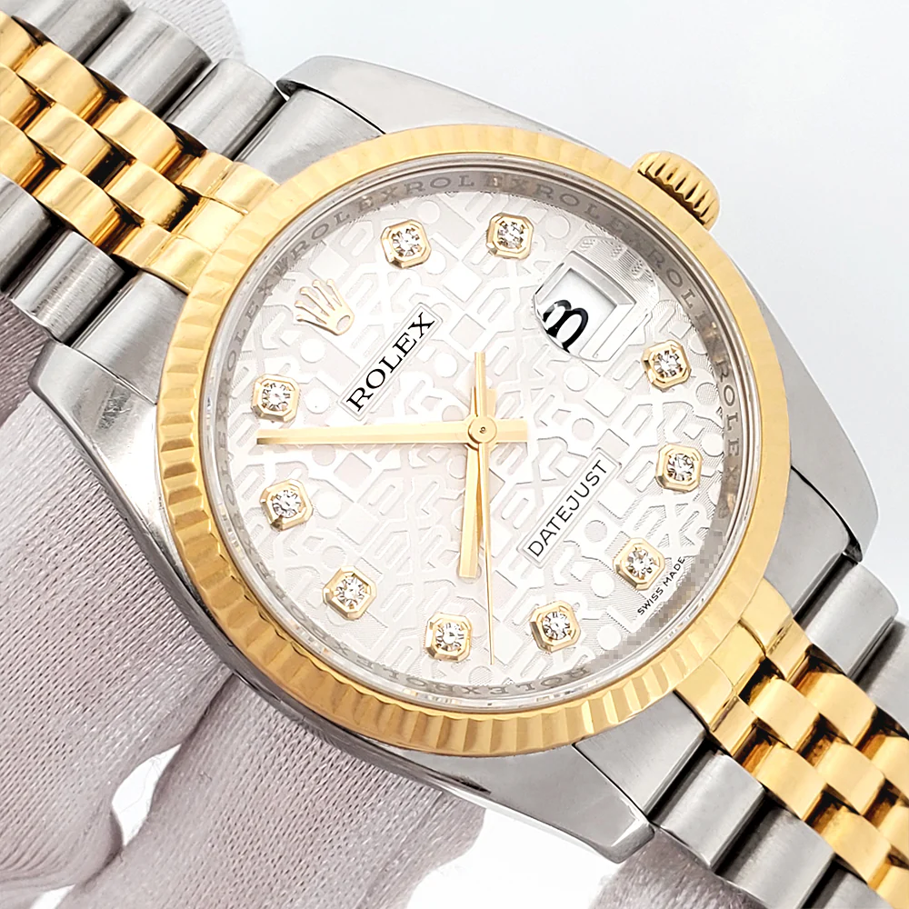 2015 Rolex Datejust 36mm 116233 Silver Jubilee Diamond Dial 2-tone Yellow Gold/Steel Watch Papers - Image 2