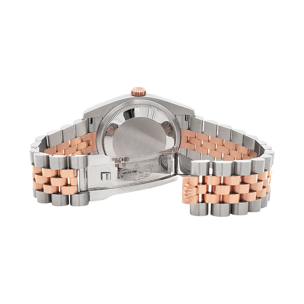 2016 Rolex Datejust 36mm White Roman 2-tone Rose Gold/Steel Jubilee Watch 116201 Box Papers - Image 7