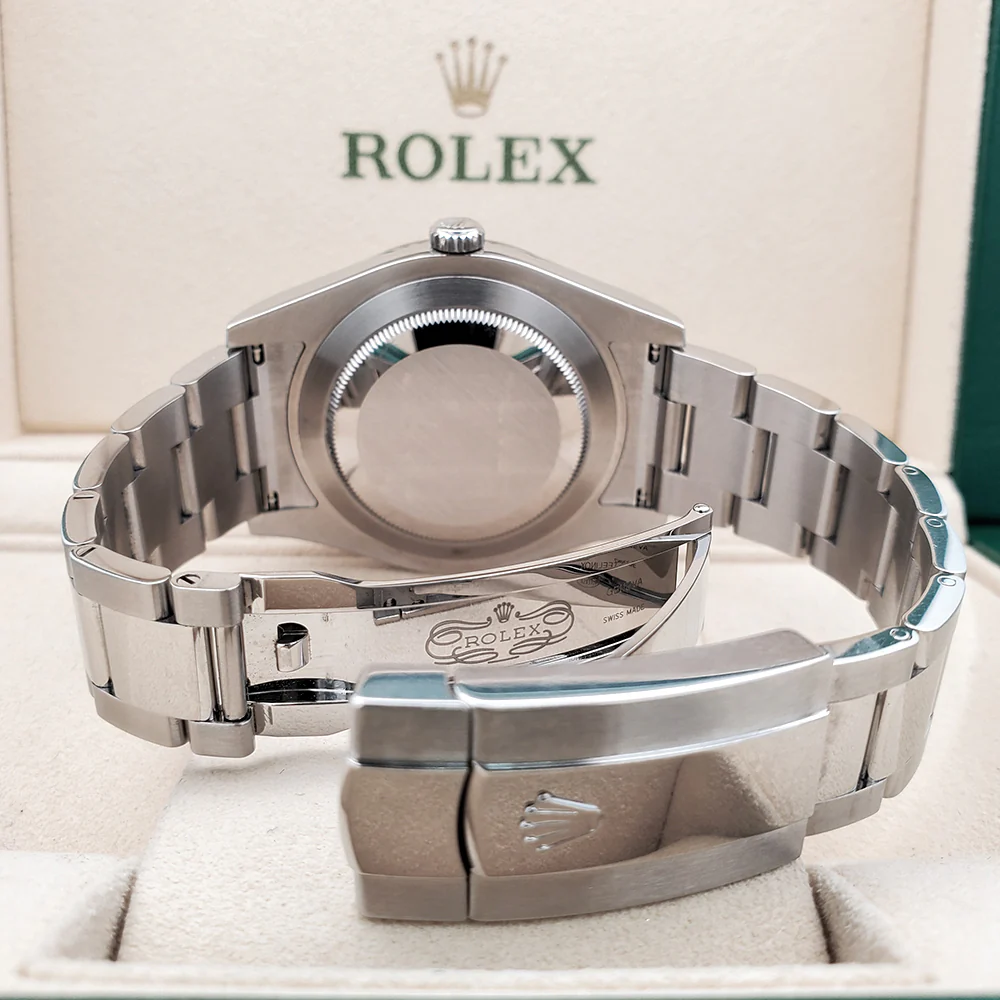 2016 Rolex Datejust II 116334 Blue Index Dial White Gold Fluted Bezel Steel 41mm Watch Box Papers - Image 6