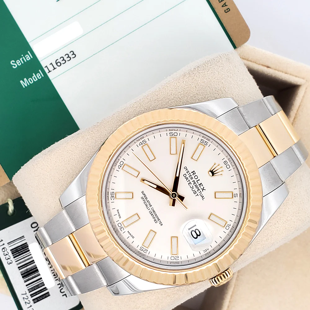2016 Rolex Datejust II 41mm Cream Index Dial 2-tone Yellow Gold/Steel 116333 Watch Box/Papers/Tag - Image 4
