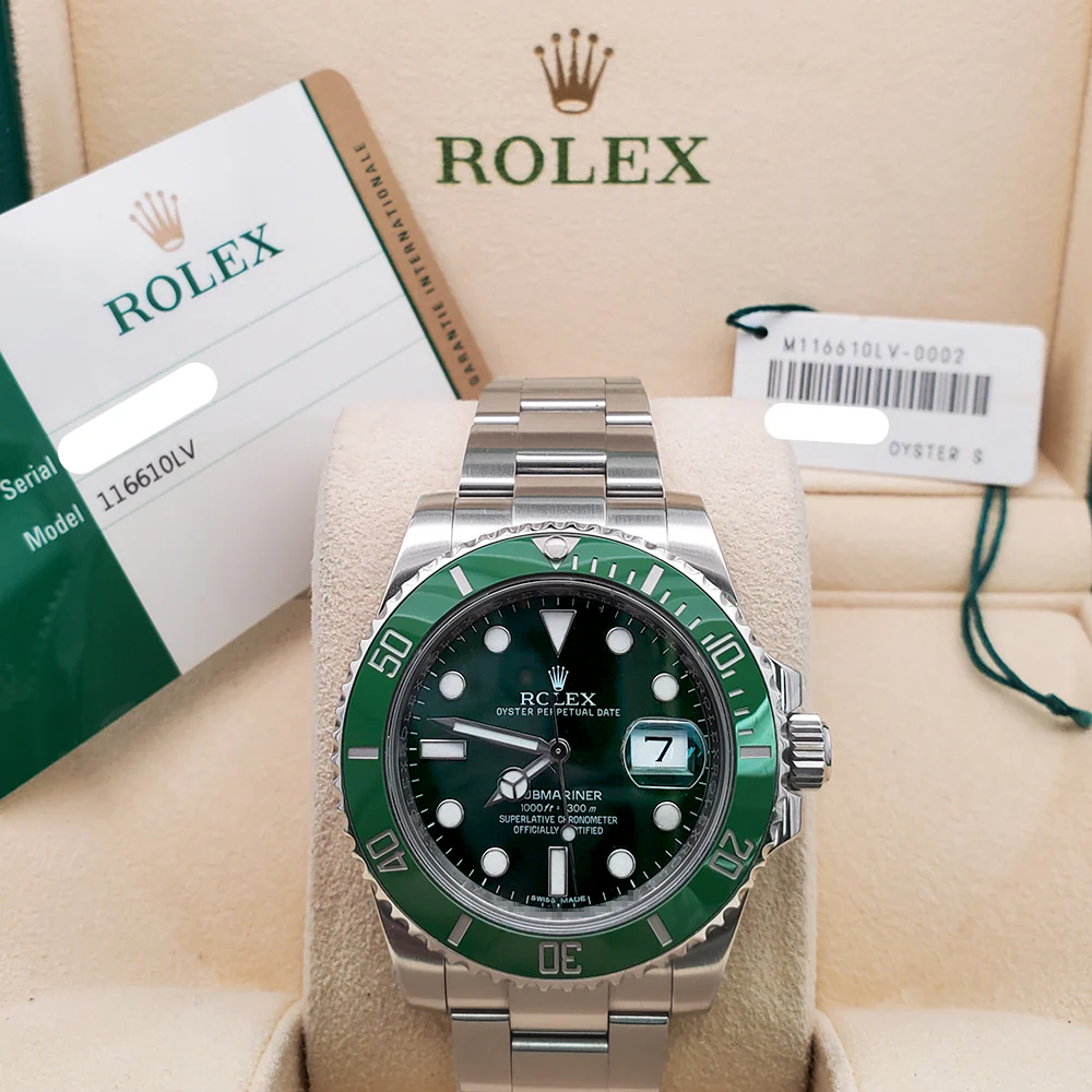 2016 Rolex Submariner "Hulk" Green 40mm Stainless Steel Watch 116610LV Box/Papers/Tag - Image 3