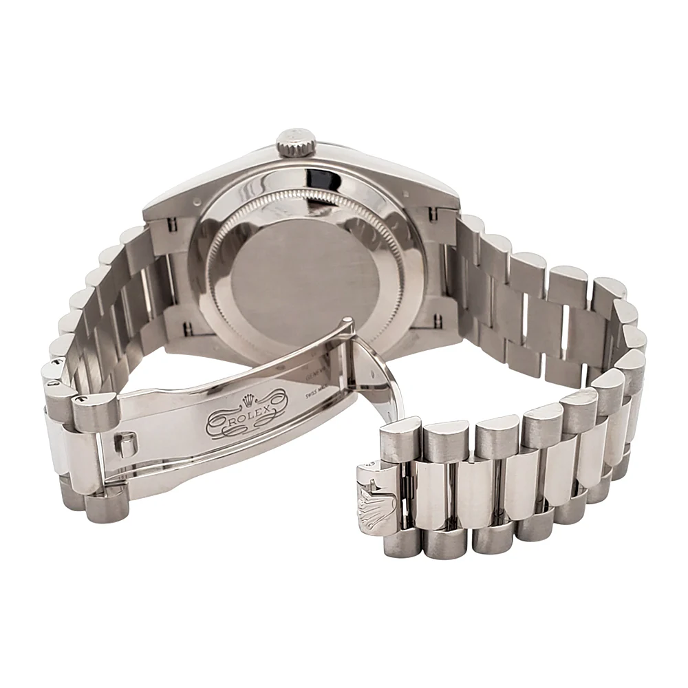 Rolex President Day-Date 40 White Gold Blue Roman Dial Watch 228239 Box/Apr - Image 8