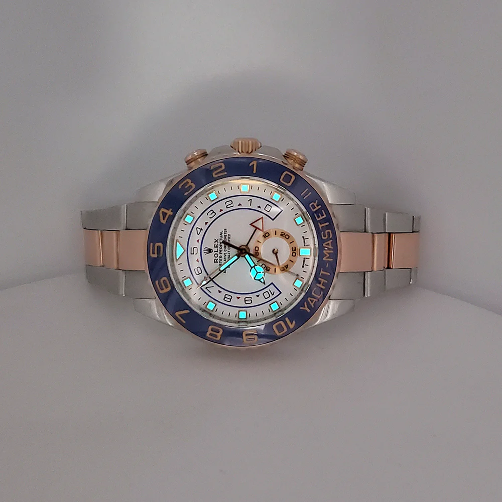 2017 Rolex Yacht-Master II 116681 White Dial Mercedes Hands Rose Gold/Steel 44mm Watch Box/Papers/Tag - Image 7