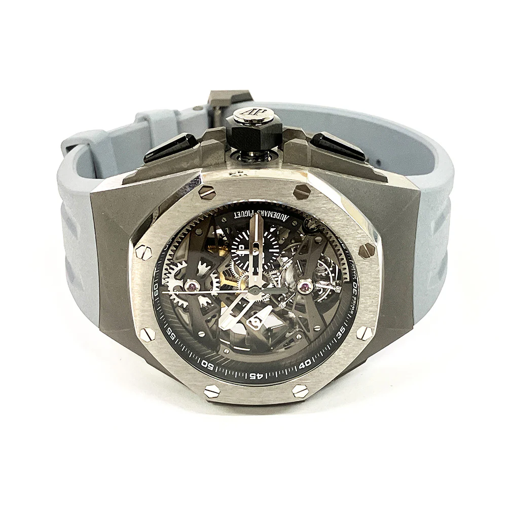2018 Audemars Piguet Royal Oak Concept Tourbillon Chronograph Titanium 44mm Skeleton Dial 26587TI.OO.D010CA.01 - Image 3