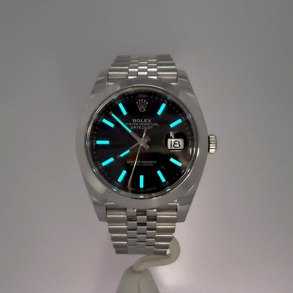 2018 Rolex Datejust 41mm Black Index Dial Steel Jubilee Watch 126300 Box Papers - Image 9