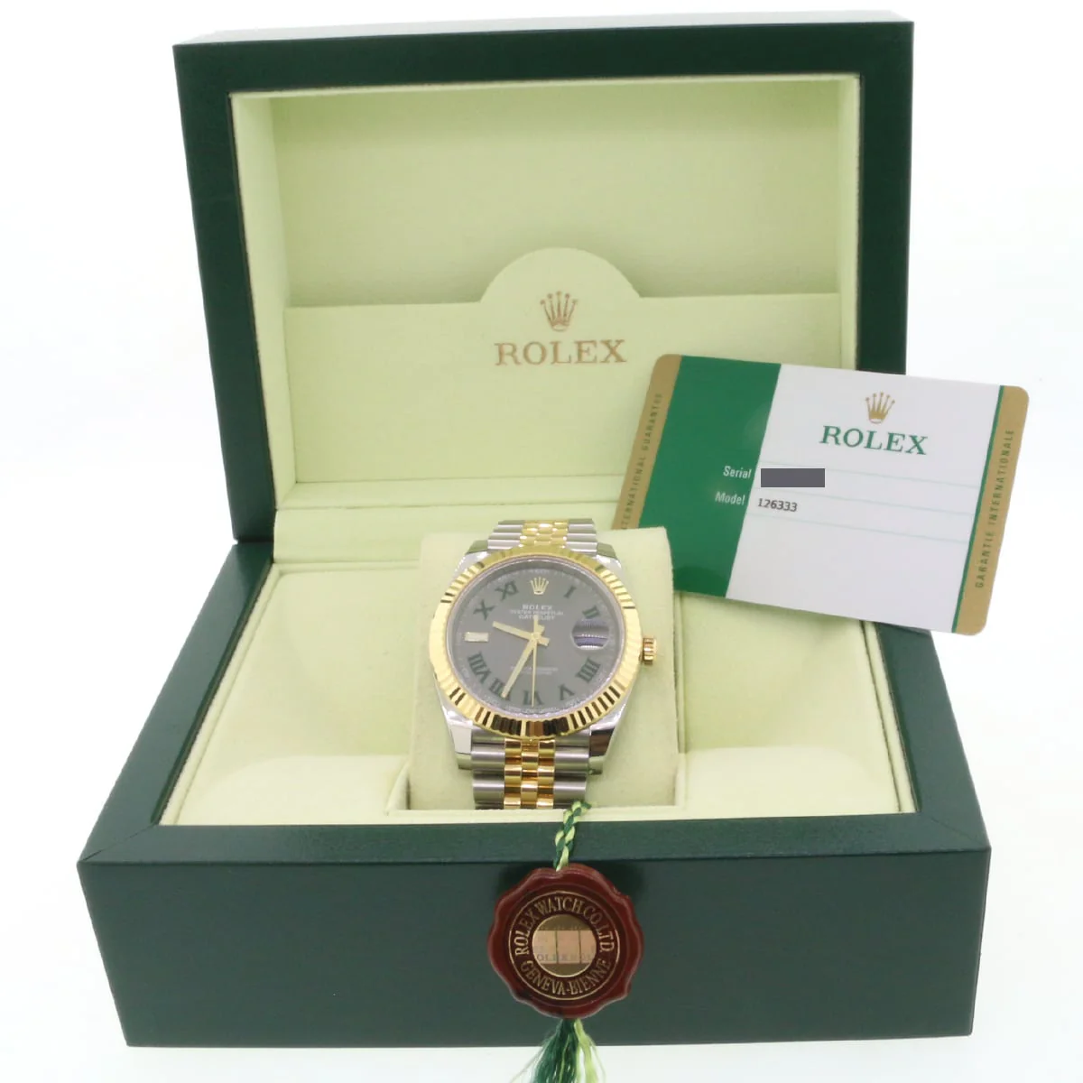 2018 Rolex Datejust II 2-Tone 18K Yellow Gold/Steel 41mm Slate Roman Dial Automatic Mens Jubilee Watch 126333 - Image 3