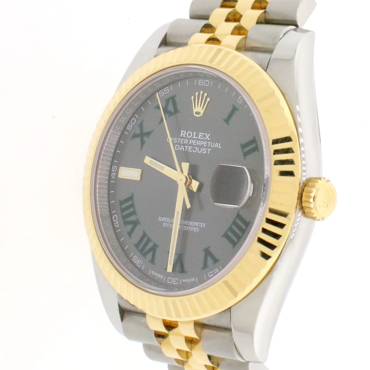 2018 Rolex Datejust II 2-Tone 18K Yellow Gold/Steel 41mm Slate Roman Dial Automatic Mens Jubilee Watch 126333 - Image 5