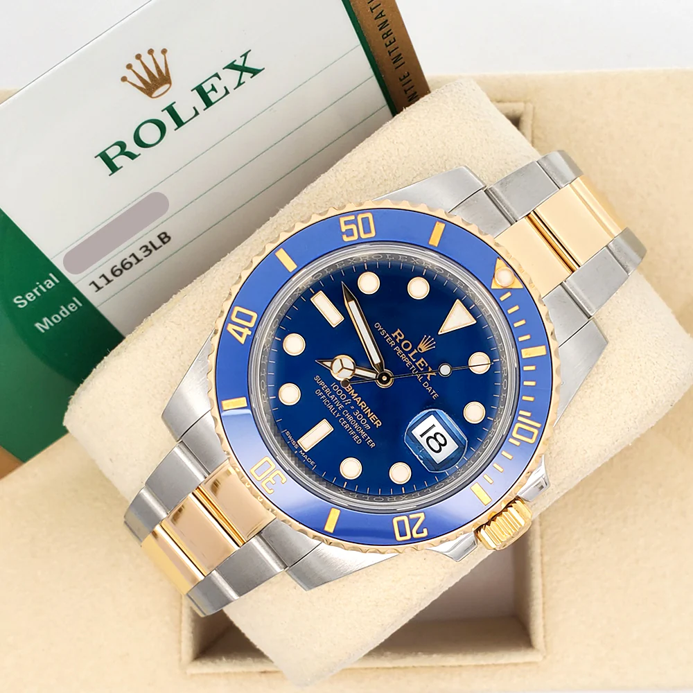 2018 Rolex Submariner 116613LB Yellow Gold/Steel Blue Dial 40mm Watch Box Papers - Image 5