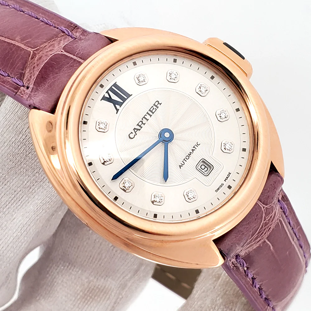 2019 Cartier CLÉ Factory Diamond Dial Rose Gold 3947 WJCL0031 31mm Watch Box Papers - Image 2