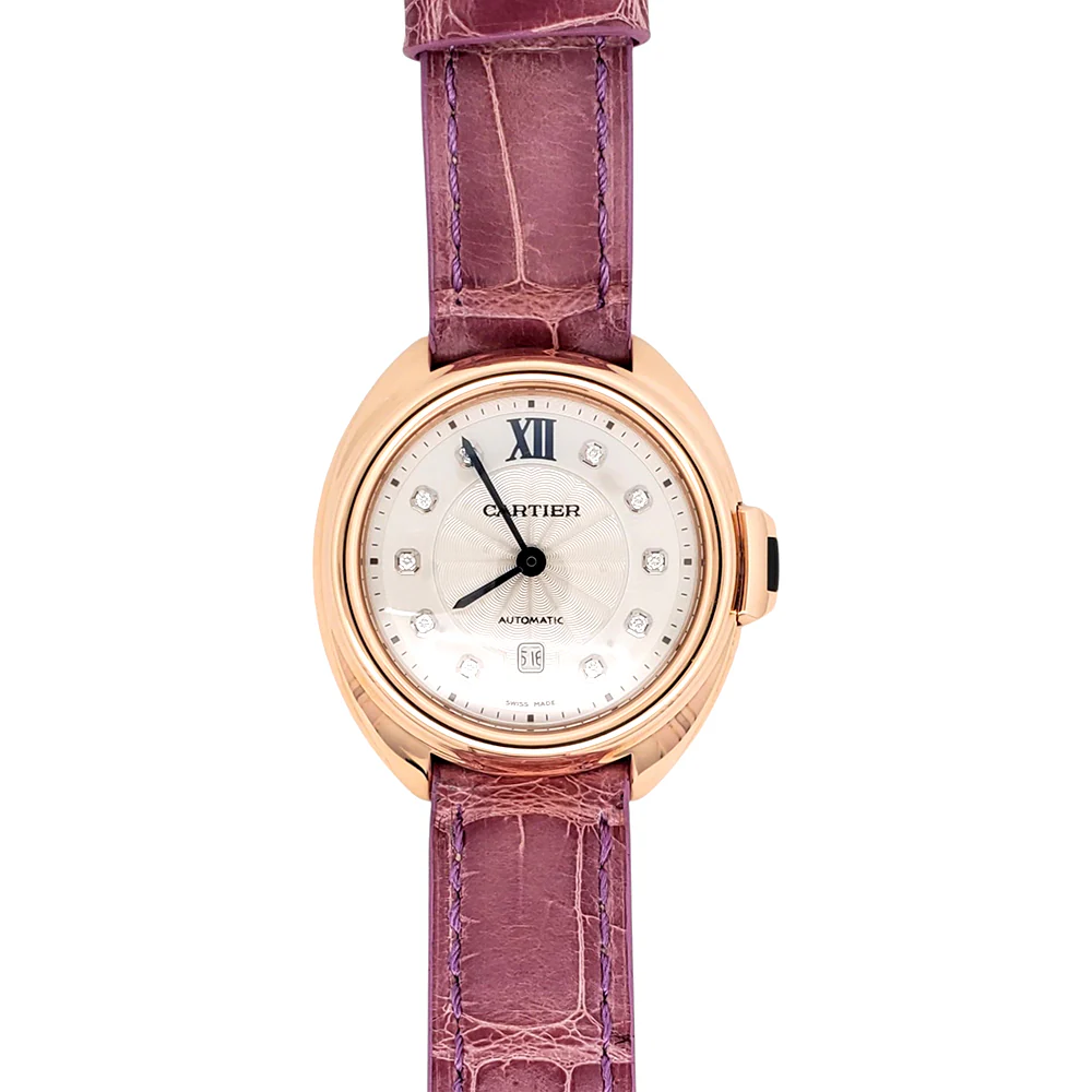 2019 Cartier CLÉ Factory Diamond Dial Rose Gold 3947 WJCL0031 31mm Watch Box Papers - Image 4