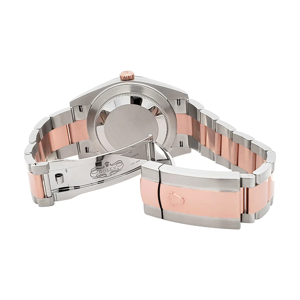 2020 Rolex Datejust 41 126331 Chocolate Index Rose Gold/Steel Oyster Watch Box Papers - Image 8