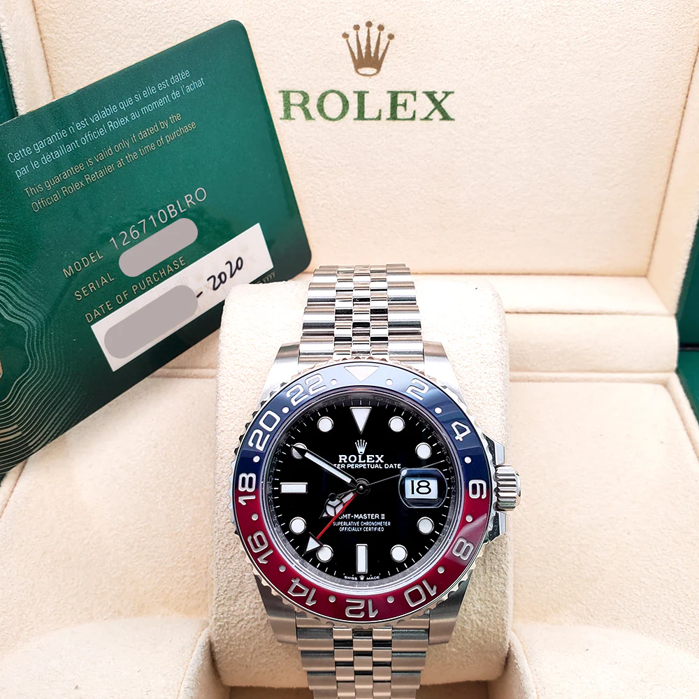 2020 Rolex GMT-Master II 40mm Pepsi Red/Blue Steel Jubilee Watch 126710BLRO Box Papers - Image 4