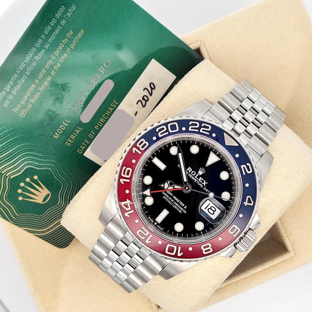 2020 Rolex GMT-Master II 40mm Pepsi Red/Blue Steel Jubilee Watch 126710BLRO Box Papers - Image 5