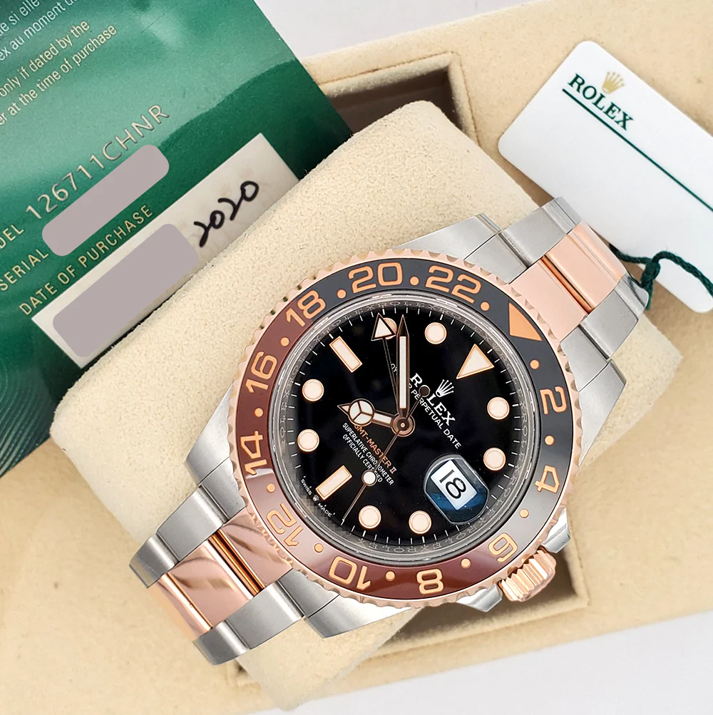 2020 Rolex Rootbeer GMT-Master II 2-Tone Rose Gold/Steel 40mm Watch 126711CHNR Box/Papers/Tag - Image 5