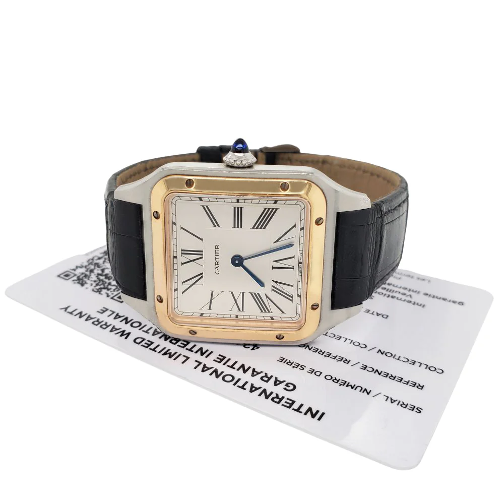 2021 Cartier Santos Dumont Large Steel/Rose Gold Watch W2SA0011 4240 Box Papers - Image 6