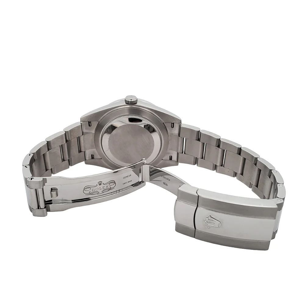 2021 Rolex Datejust 41 126300 White Roman 2.4CT Diamond Bezel Steel Oyster Watch Box Papers - Image 5