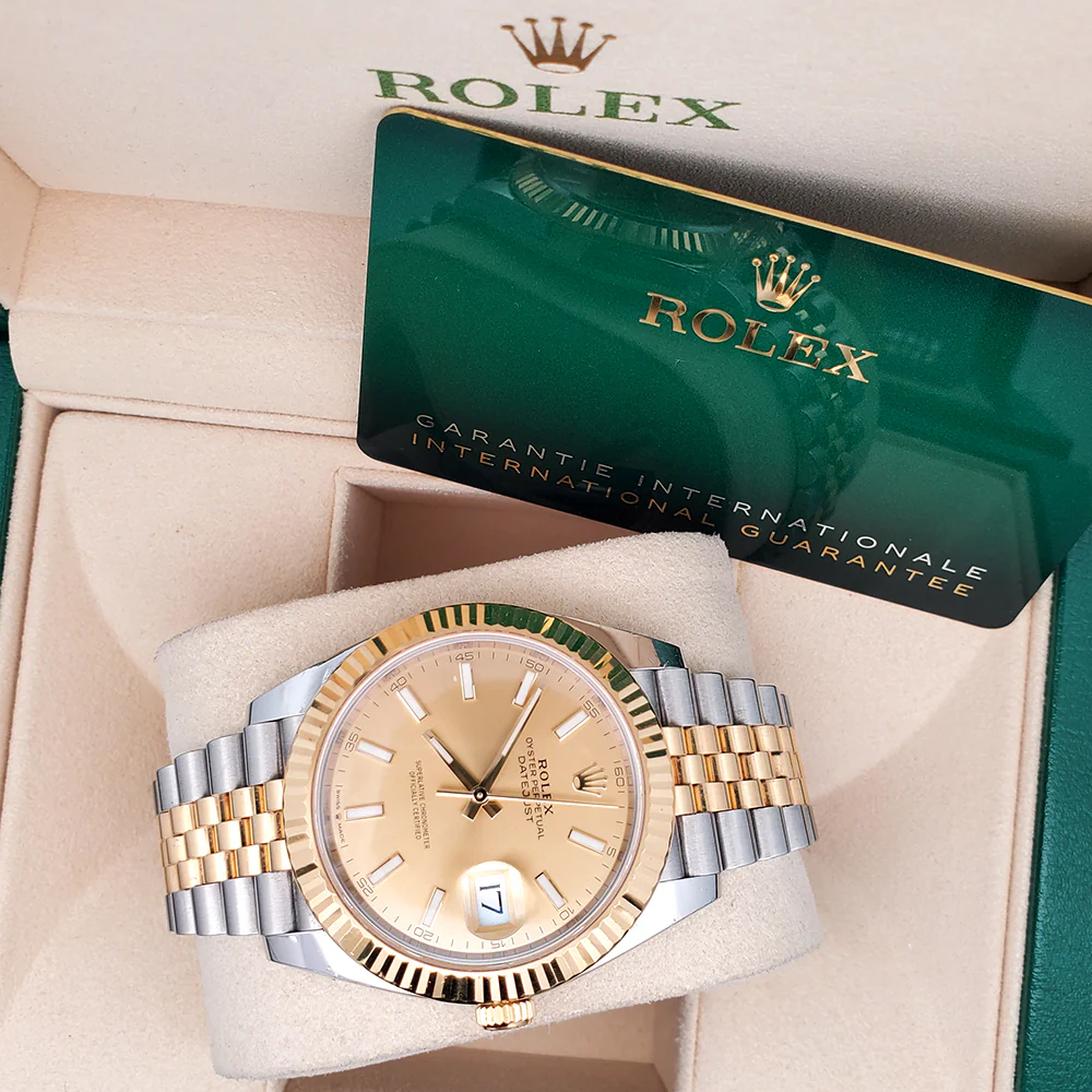 2021 Rolex Datejust 41 126333 Champagne Index 2-Tone Yellow Gold/Steel Jubilee Watch Box Papers - Image 2