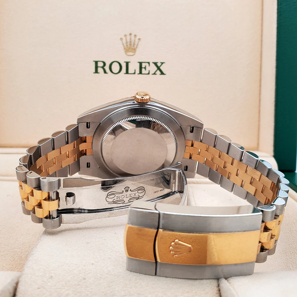 2021 Rolex Datejust 41 126333 Champagne Index 2-Tone Yellow Gold/Steel Jubilee Watch Box Papers - Image 6