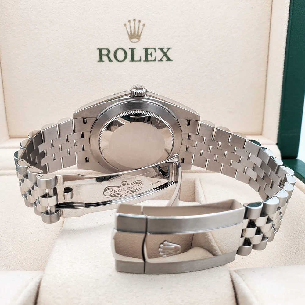 2021 Rolex Datejust 41 126334 Wimbledon Slate Roman Dial Steel Jubilee Watch Box Papers - Image 6