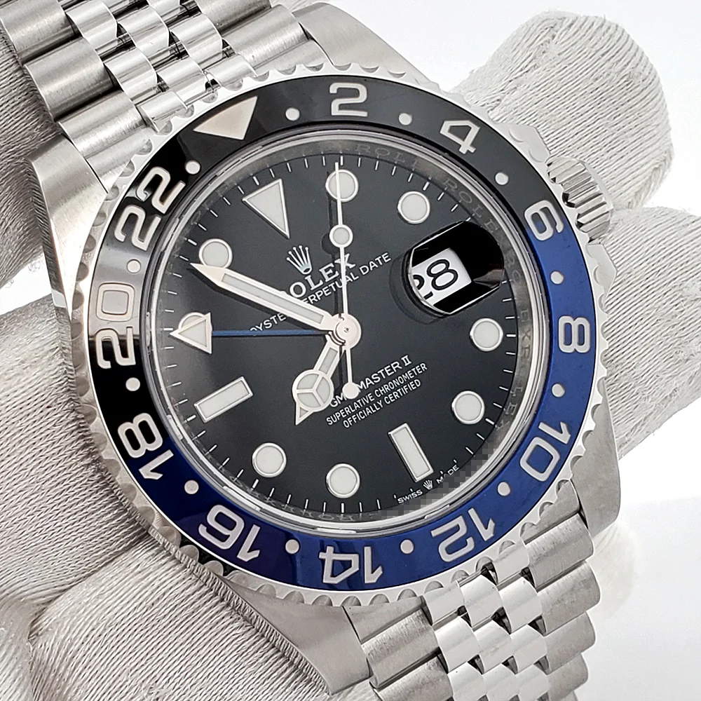 2021 Rolex GMT-Master II 40mm Batgirl Blue/Black Bezel Jubilee Steel Watch 126710BLNR Box Papers - Image 3