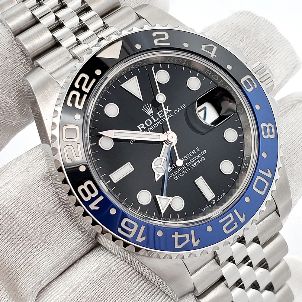 2021 Rolex GMT-Master II 40mm Batgirl Blue/Black Bezel Jubilee Steel Watch 126710BLNR Box Papers - Image 3