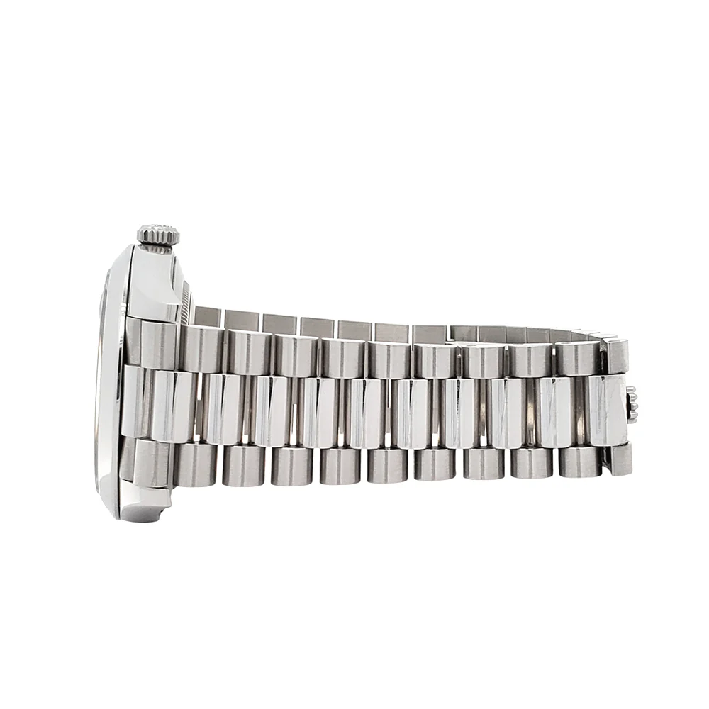 2021 Rolex President Platinum Day-Date 228206 40mm Ice Blue Baguette Diamond Dial Watch Box/Papers/Tag - Image 5