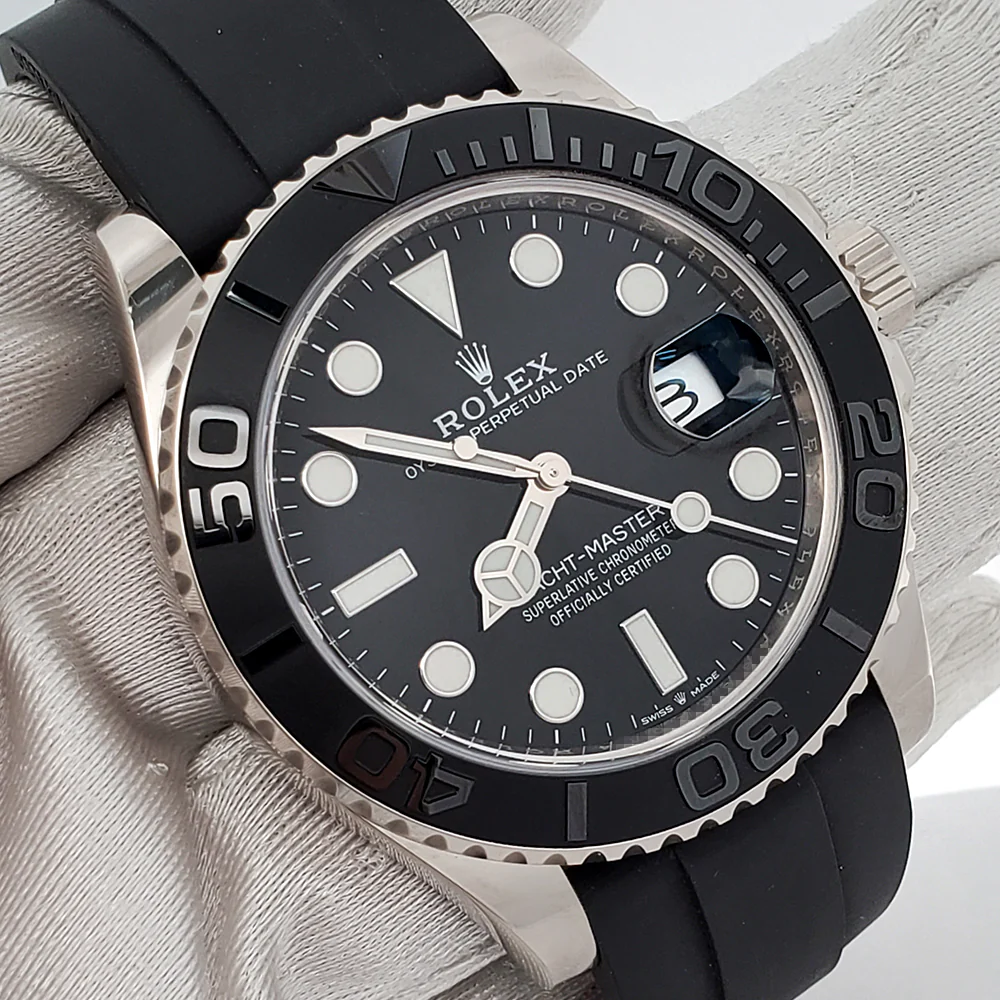2021 Rolex White Gold Yacht-Master Oysterflex Mens Watch 226659 Box Papers - Image 3